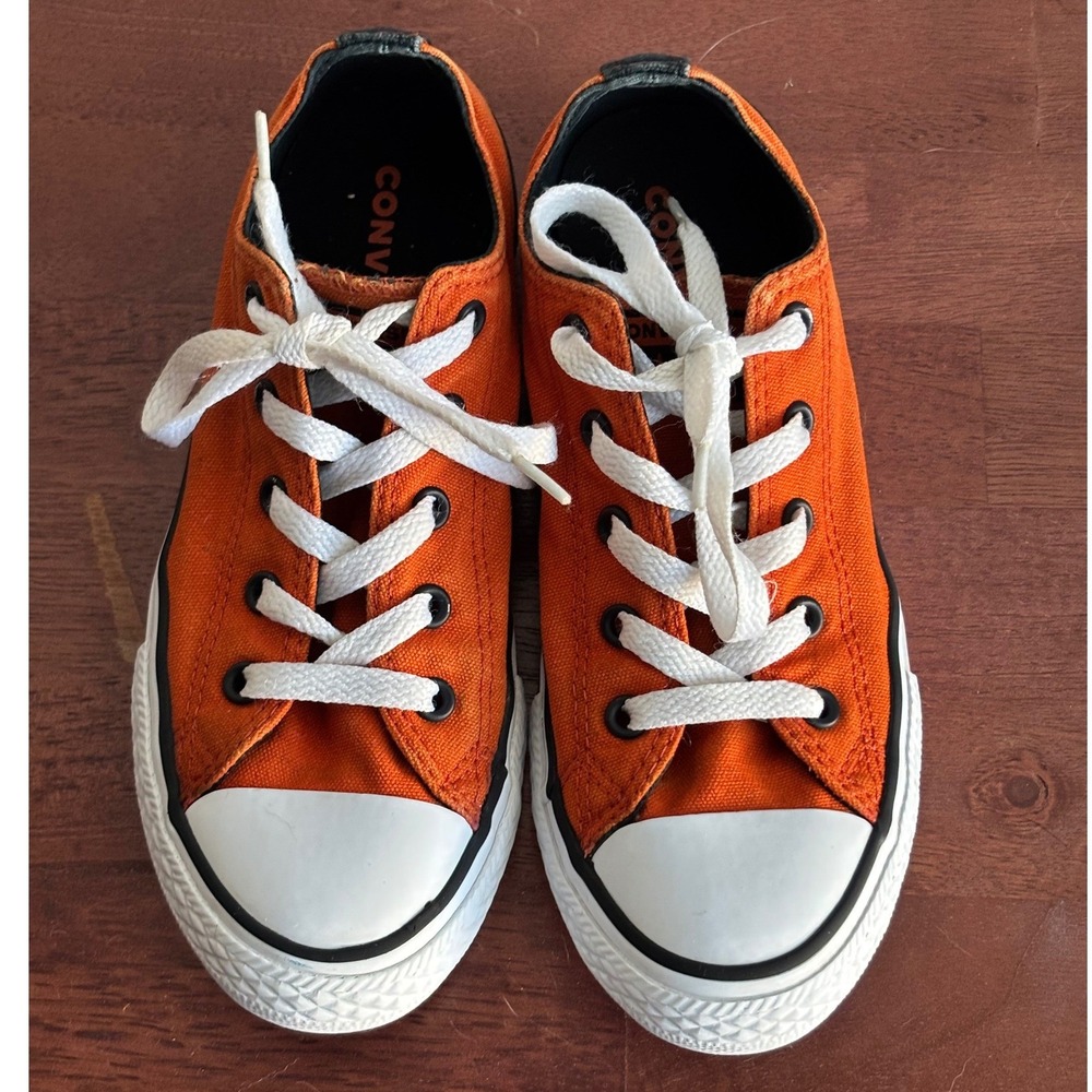Converse Orange Low Top Sneakers Kids Size 2